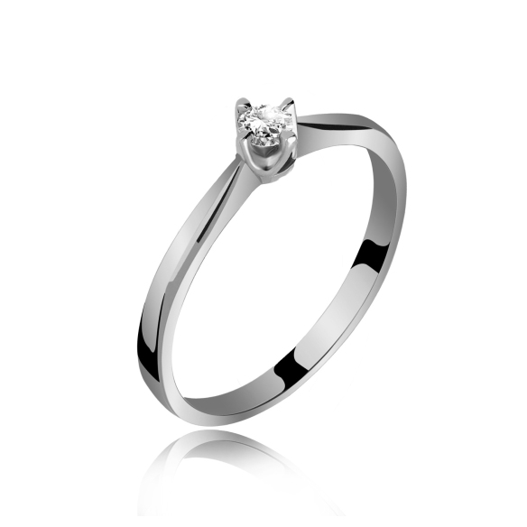 Pierścionek Złoty Z Brylantem 0,10ct RS0462