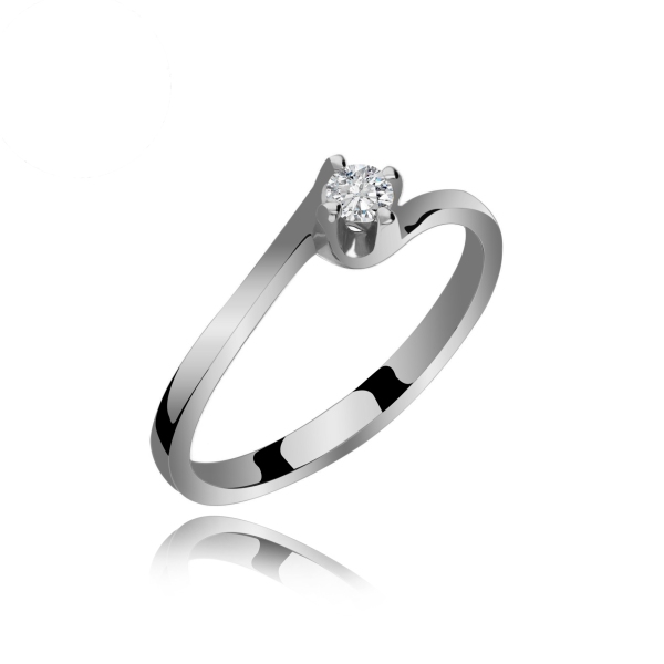 Pierścionek Złoty Z Brylantem 0,10ct RS0076