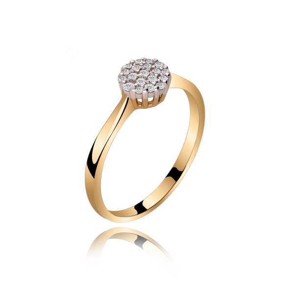 Pierścionek Złoty Z Brylantami 0,17ct RS0495