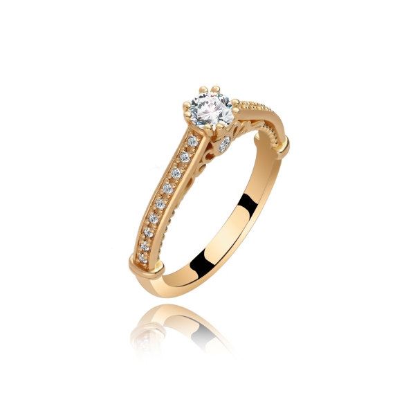 Pierścionek Złoty Z Brylantami 0,48ct RSTB30