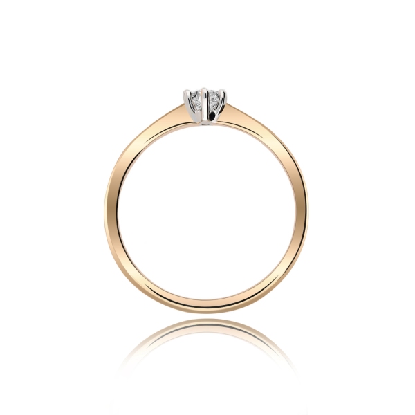 Pierścionek Złoty Z Brylantem 0,15ct RS0362