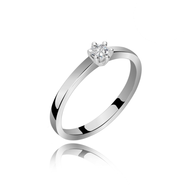 Pierścionek Złoty Z Brylantem 0,15ct RS0362