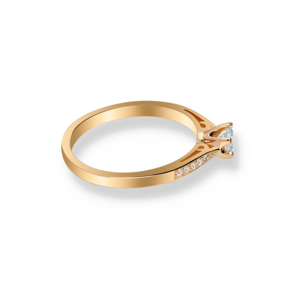 Pierścionek Złoty Z Brylantami 0,25ct RSTB50