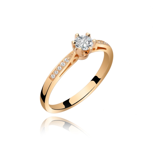 Pierścionek Złoty Z Brylantami 0,25ct RSTB50