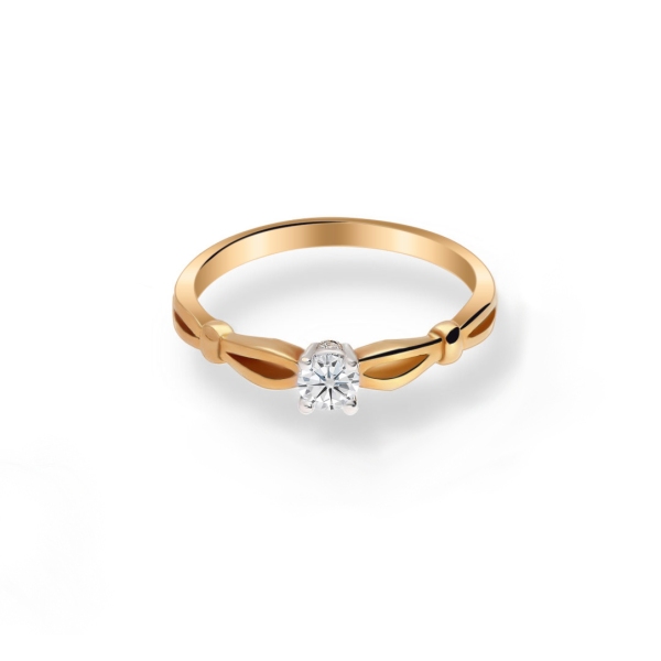 Pierścionek Złoty Z Brylantami 0,16ct RS0421