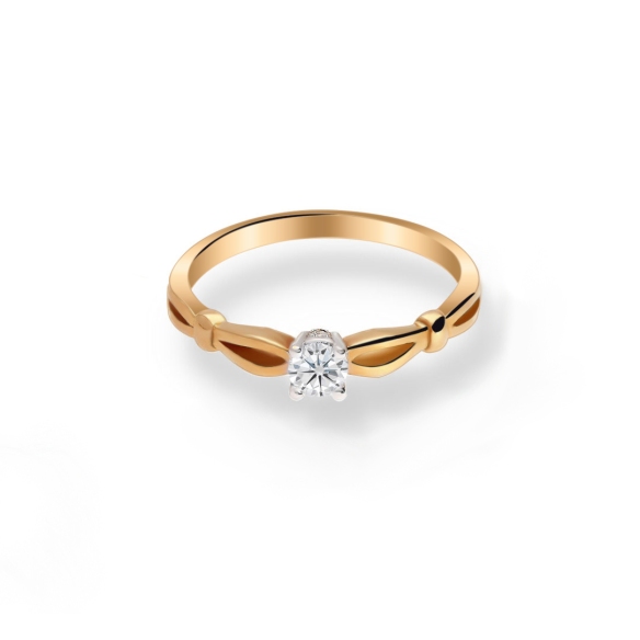 Pierścionek Złoty Z Brylantami 0,16ct RS0421