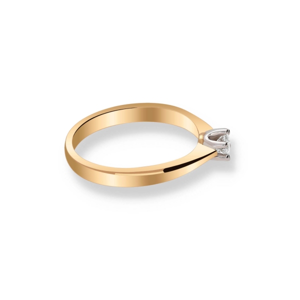 Pierścionek Złoty Z Brylantem 0,15ct RS0348