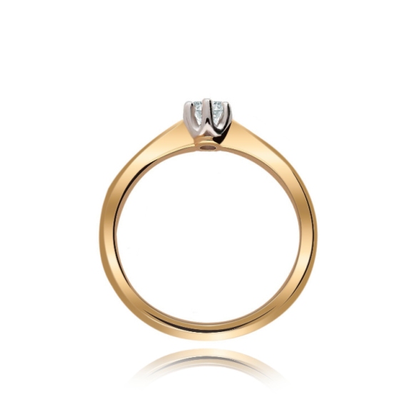 Pierścionek Złoty Z Brylantem 0,15ct RS0348