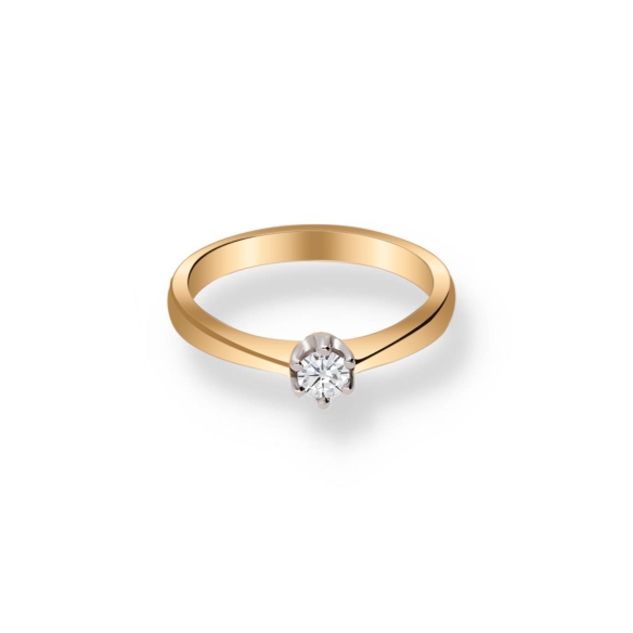 Pierścionek Złoty Z Brylantem 0,15ct RS0348