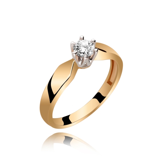 Pierścionek Złoty Z Brylantem 0,30ct RS0041