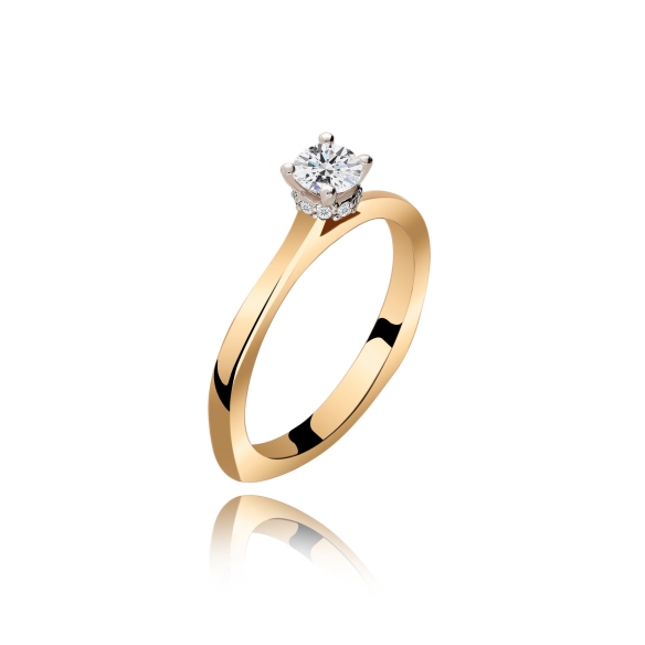 Pierścionek Złoty Z Brylantami 0,34ct RSTB59