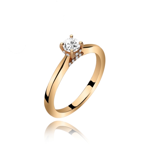 Pierścionek Złoty Z Brylantami 0,38ct RS0000