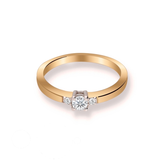 Pierścionek Złoty Z Brylantami 0,18ct RS0396