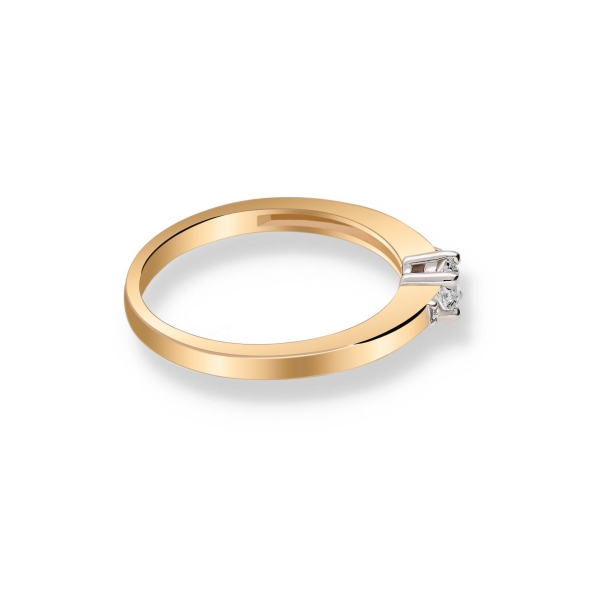 Pierścionek Złoty Z Brylantami 0,18ct RS0396