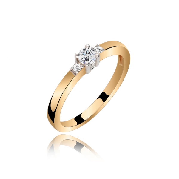 Pierścionek Złoty Z Brylantami 0,18ct RS0396