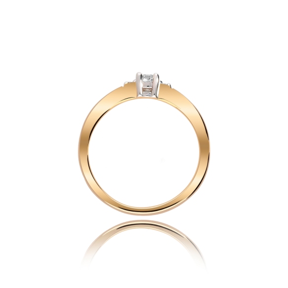 Pierścionek Złoty Z Brylantami 0,18ct RS0396