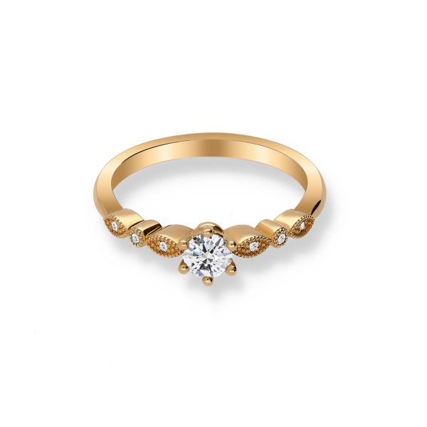 Pierścionek Złoty Z Brylantami 0,34ct RSTB062