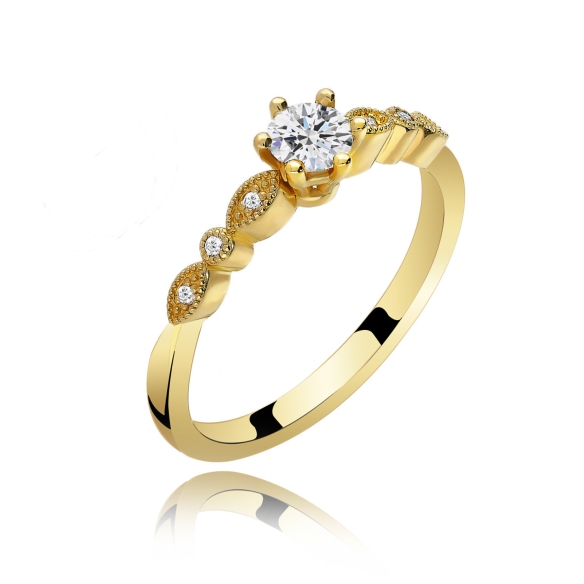 Pierścionek Złoty Z Brylantami 0,34ct RSTB062