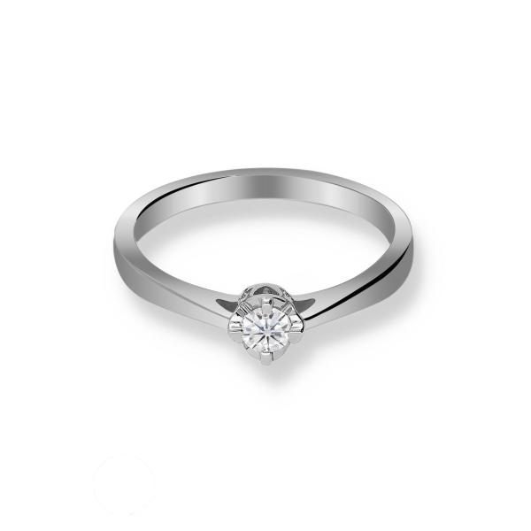 Pierścionek Złoty Z Brylantem 0,10ct RS0269