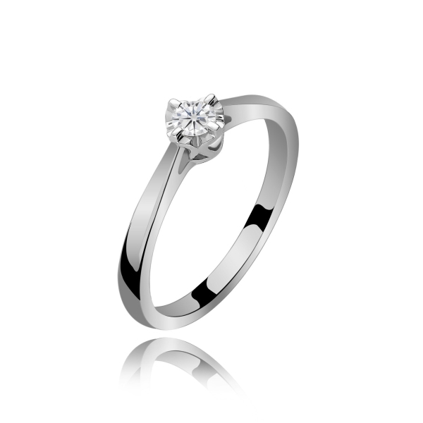 Pierścionek Złoty Z Brylantem 0,10ct RS0269