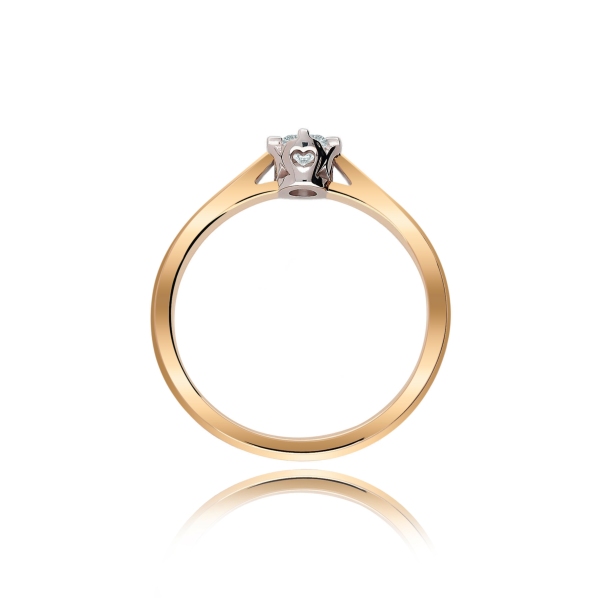 Pierścionek Złoty Z Brylantem 0,10ct RS0269