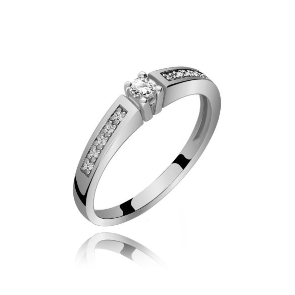 Pierścionek Złoty Z Brylantami 0,15ct RS0026