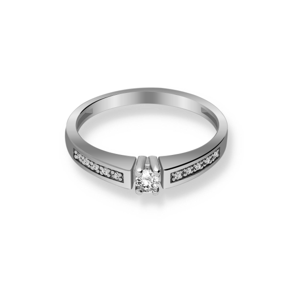 Pierścionek Złoty Z Brylantami 0,15ct RS0026