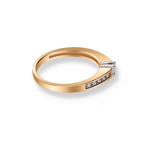 Pierścionek Złoty Z Brylantami 0,15ct RS0026