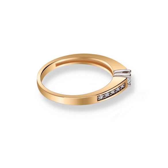 Pierścionek Złoty Z Brylantami 0,15ct RS0026