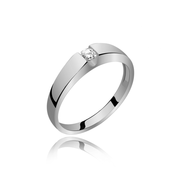 Pierścionek Złoty Z Brylantem 0,10ct RS0146