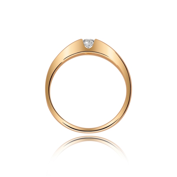 Pierścionek Złoty Z Brylantem 0,10ct RS0146