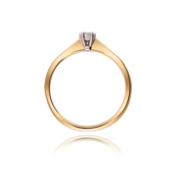 Pierścionek Złoty Z Brylantem 0,10ct RS0408