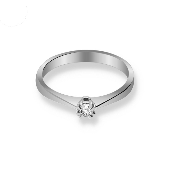 Pierścionek Złoty Z Brylantem 0,10ct RS0408