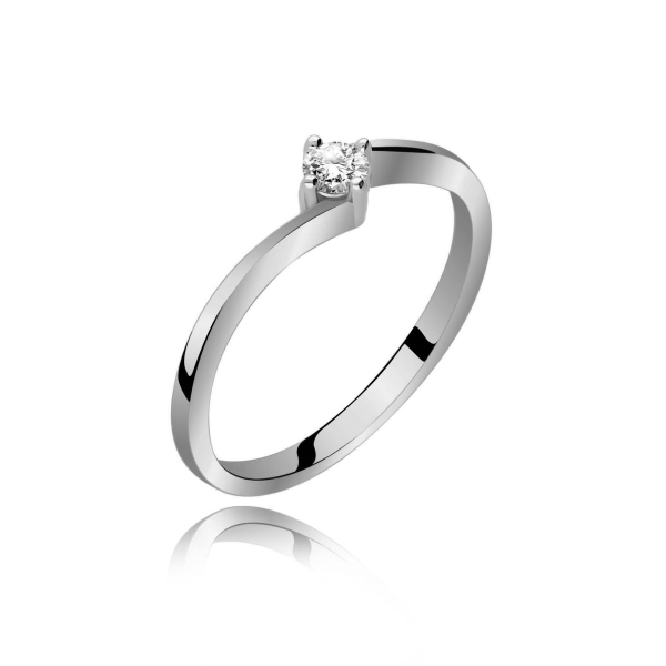 Pierścionek Złoty Z Brylantem 0,10ct RS0252