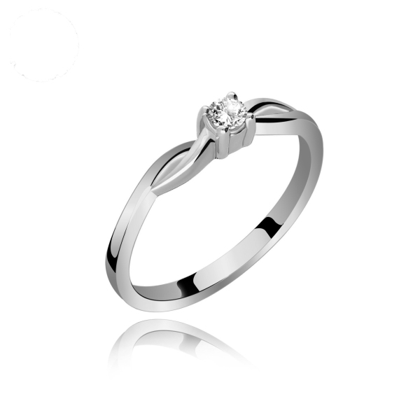 Pierścionek Złoty Z Brylantem 0,10ct RS0254