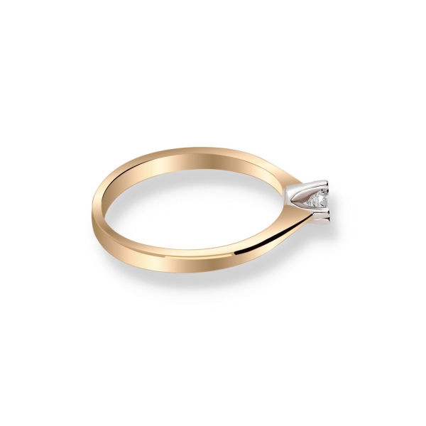 Pierścionek Złoty Z Brylantem 0,10ct RS0365