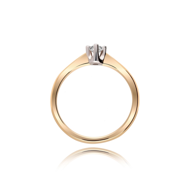 Pierścionek Złoty Z Brylantem 0,10ct RS0365