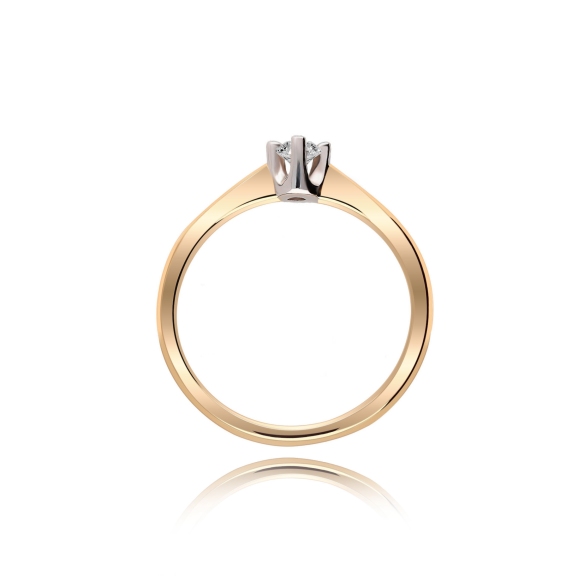 Pierścionek Złoty Z Brylantem 0,10ct RS0365