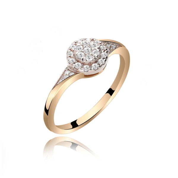Pierścionek Złoty Z Brylantami 0,26ct RS0339