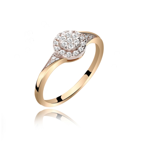 Pierścionek Złoty Z Brylantami 0,26ct RS0339