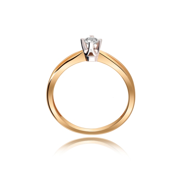 Pierścionek Złoty Z Brylantem 0,15ct RS0038