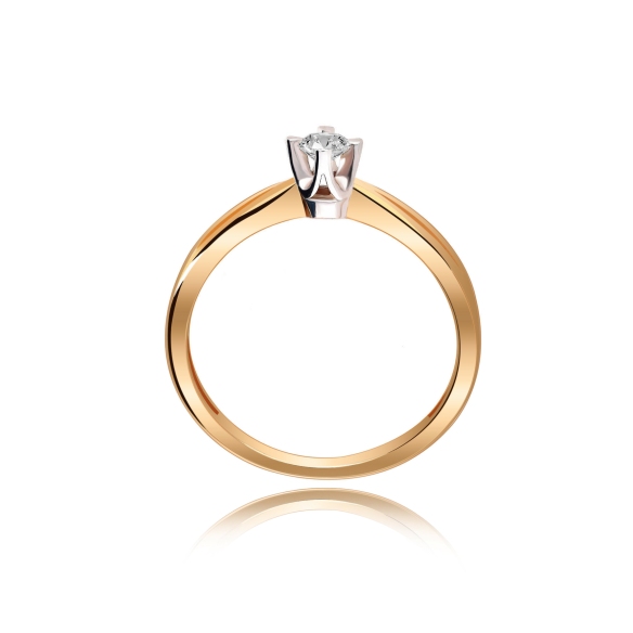 Pierścionek Złoty Z Brylantem 0,15ct RS0038