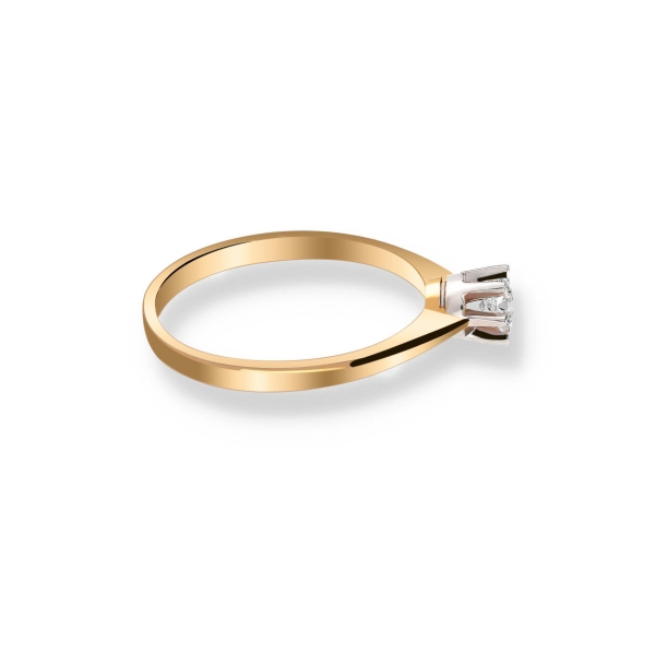 Pierścionek Złoty Z Brylantem 0,15 ct RS0298