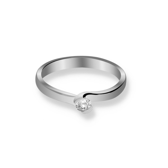 Pierścionek Złoty Z Brylantem 0,15ct RS0367