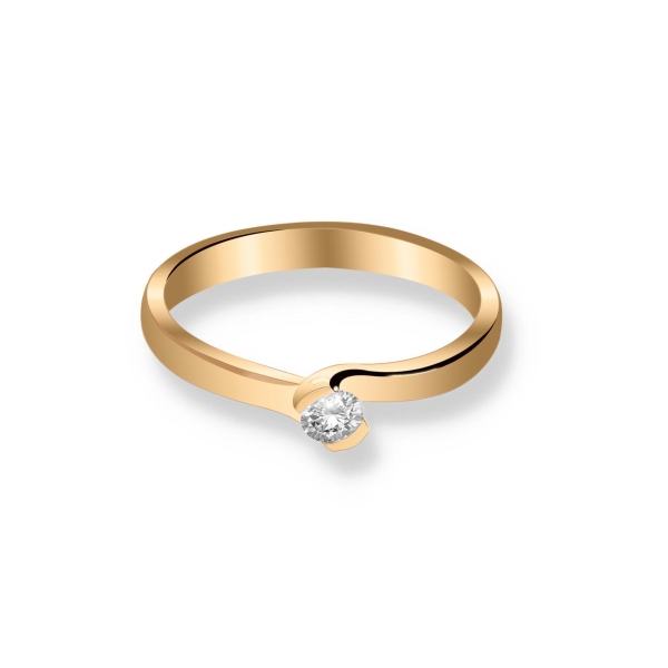 Pierścionek Złoty Z Brylantem 0,15ct RS0367