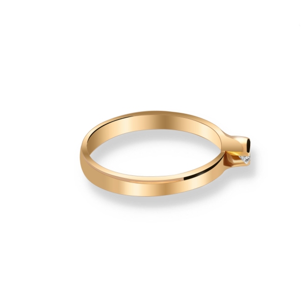 Pierścionek Złoty Z Brylantem 0,15ct RS0367