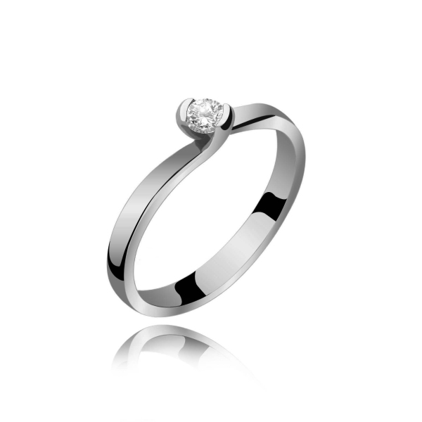 Pierścionek Złoty Z Brylantem 0,15ct RS0367