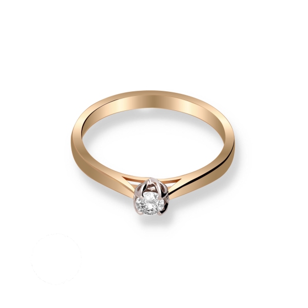 Pierścionek Złoty Z Brylantem 0,15ct RS0427