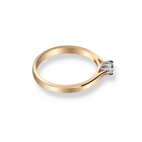 Pierścionek Złoty Z Brylantem 0,15ct RS0427