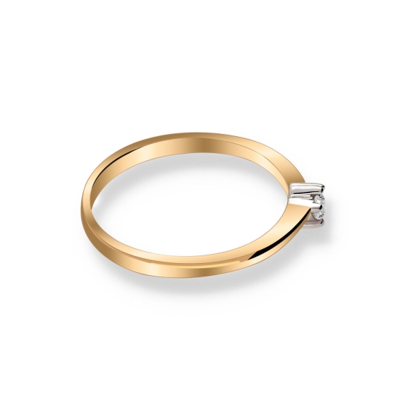 Pierścionek Złoty Z Brylantem 0,10ct RS0386